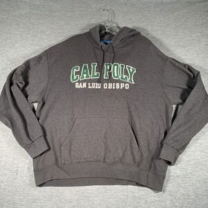 Cal Poly Mustangs Hoodie Sweatshirt Mens XL Gray NCAA College Champion Fleece